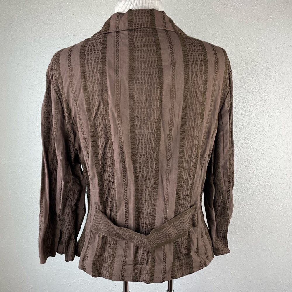 Nine & Company Brown Button Down Jacket Size 12 EUC - Picture 6 of 7